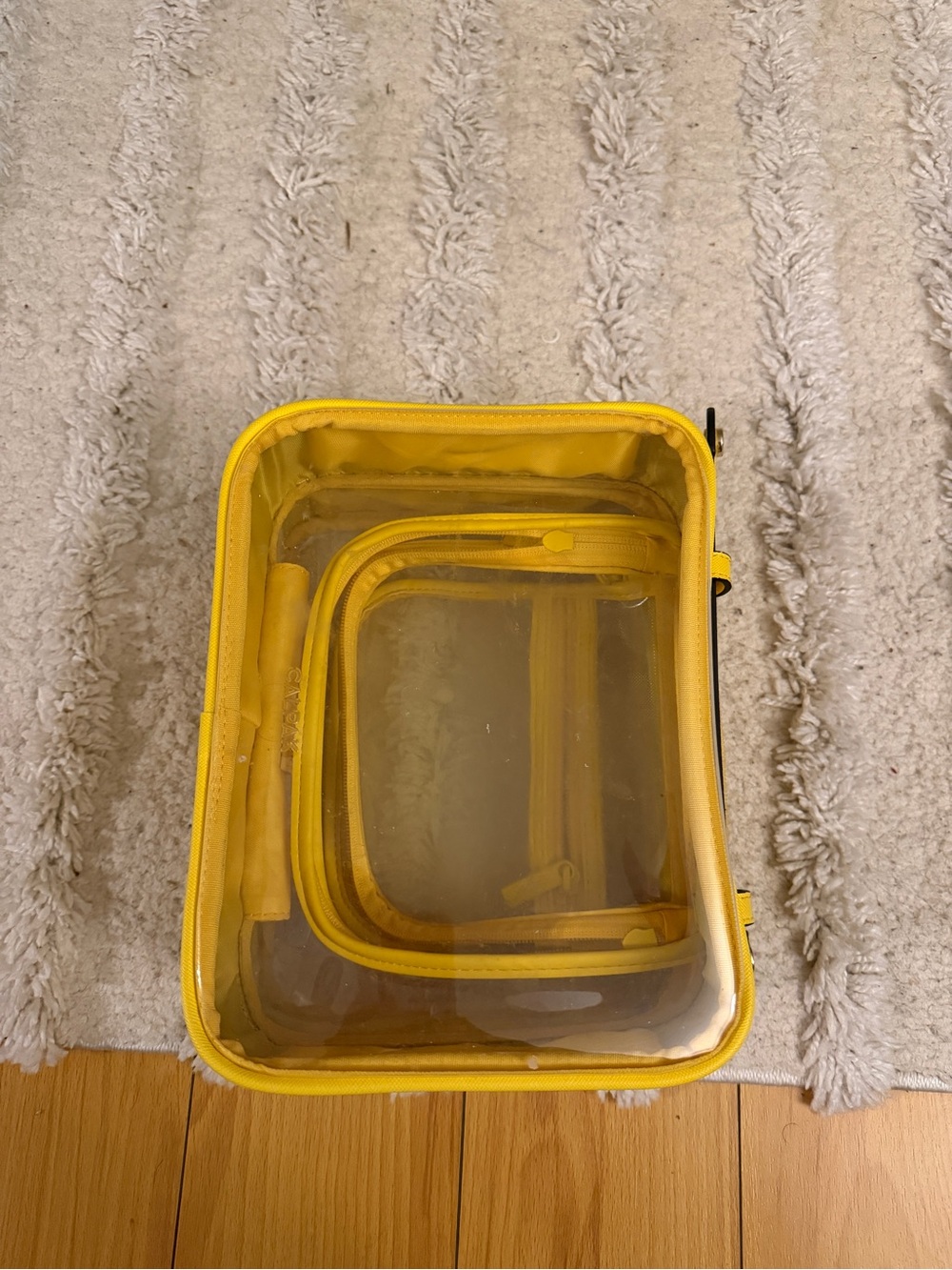 Calpak Medium Clear Cosmetics Case in Yellow (Limited Edition) - Picture 3 of 4